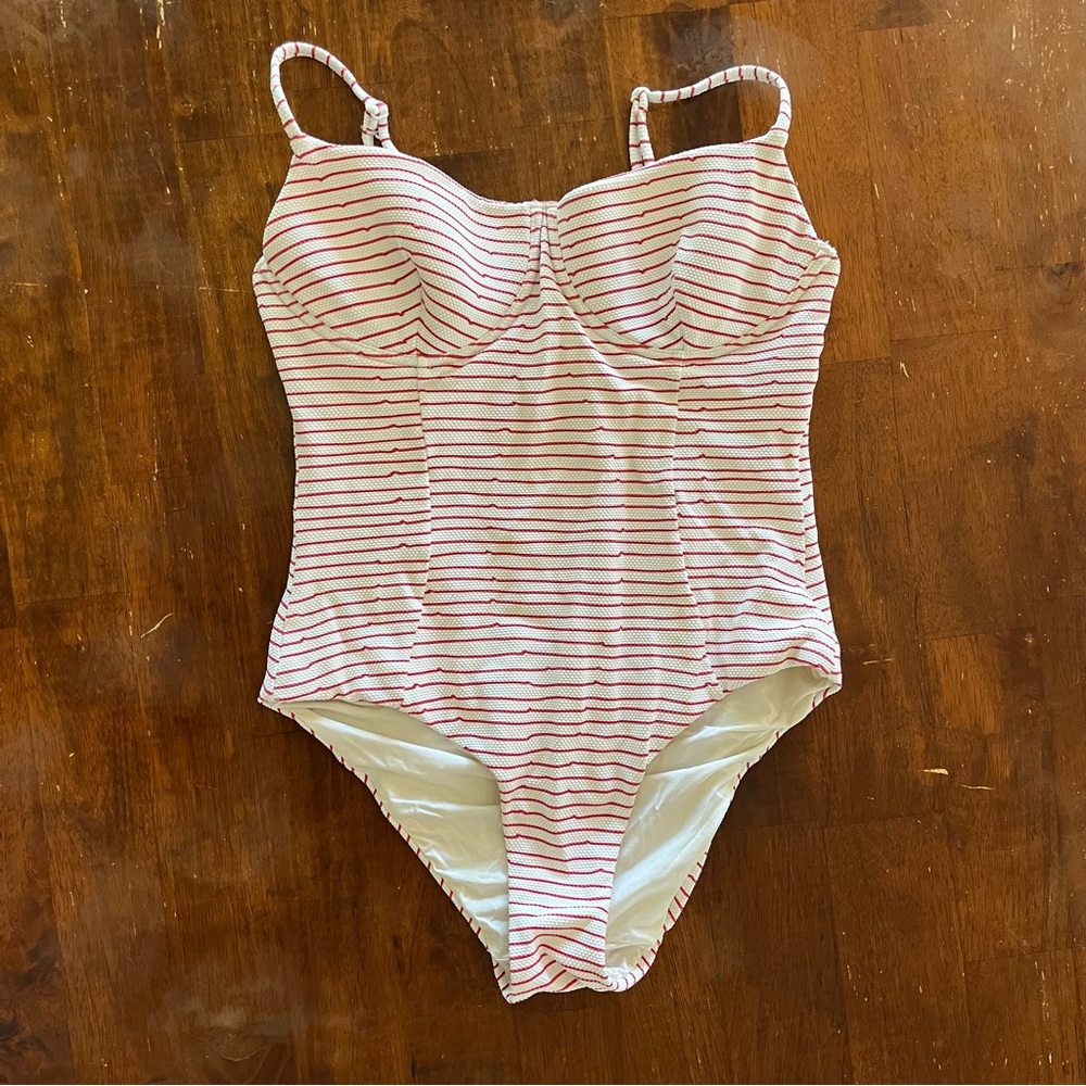 Anthropologie Onia Striped One Piece Swimsuit